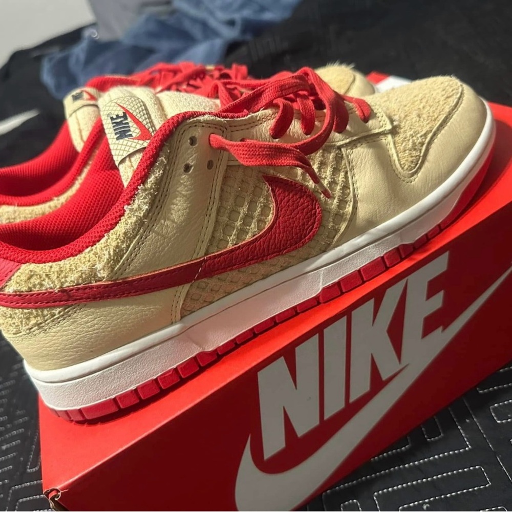 Nike Red and Beige Sneakers